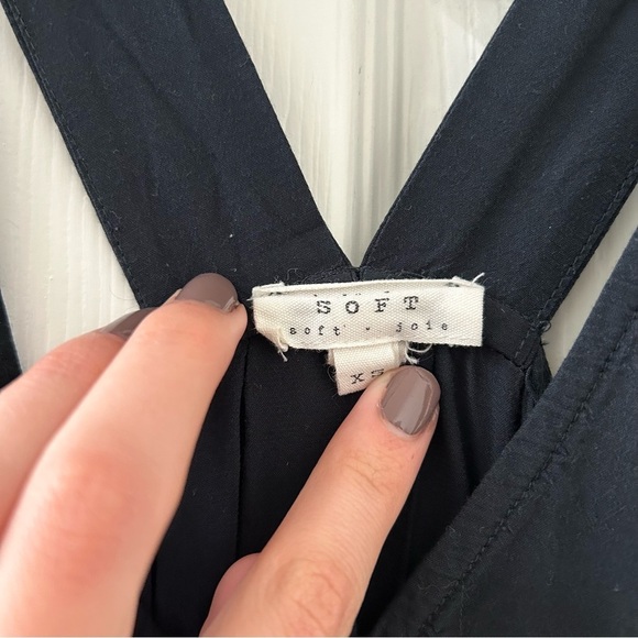 Anthropologie Soft Joie Kaylan Black Overall Dress size XS - Picture 5 of 6